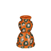 Kandelaar oranje - h15xd9,5cm