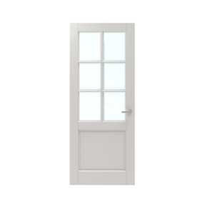 Lundia binnendeur Frama En 2F01 blank facet glas wit gegrondverfd stomp 88 x 231,5 cm