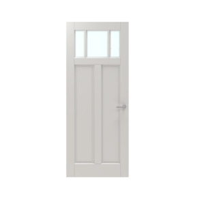 Lundia binnendeur Frama En 2F02 blank facet glas wit gegrondverfd stomp 93 x 201,5 cm