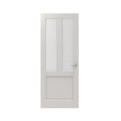 Lundia binnendeur Frama En 2G03 mat facet glas wit gegrondverfd opdek links 93 x 231,5 cm