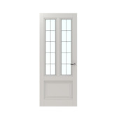 Lundia binnendeur Frama Tva 2H01 glas in lood wit gegrondverfd stomp 83 x 211,5 cm