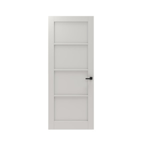 Lundia binnendeur Frama Tre 2A02 wit gegrondverfd opdek links 58 x 211,5 cm