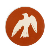 Muurdecoratie vogel roze - h1,5xd21cm