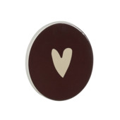 Muurdecoratie hart paars - l11,5xb10xh1,5cm