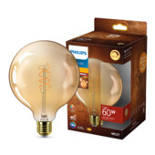 Philips LED filamentlamp amberkleurig E27 60W dimbaar