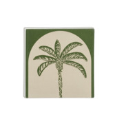Muurdecoratie palmboom groen - l12xb12xh1,5cm