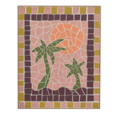 Muurdecoratie palmboom roze FSC Mix - l40xb50xh3cm