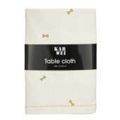 Tafelkleed strik goud 250 x 140 cm