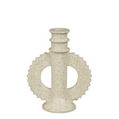 Kandelaar beige - l12,5xb6,5xh15,5cm