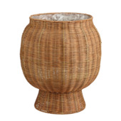 Mand rond bruin - h47xd42cm