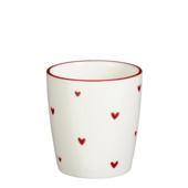 Mok hart rood - h9,5xd9cm