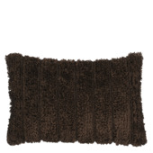 Kussen streep donker bruin 55 x 35 cm
