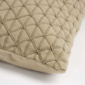 Kussen print driehoek licht grijs 55 x 35 cm