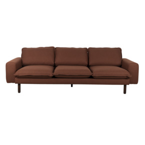 KARWEI 3-zits bank Ella terracotta stof