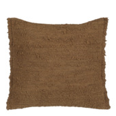 Kussen streep licht bruin 45 x 45 cm