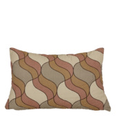 Kussen graphic golvend beige 55 x 35 cm