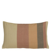 Kussen streep motief aardetinten 55 x 35 cm