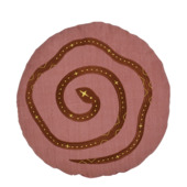 Kussen graphic hart roze Ø 40 cm