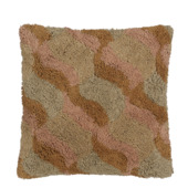 Kussen graphic licht bruin 45 x 45 cm