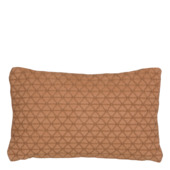 Kussen print driehoek licht bruin 55 x 35 cm