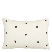 Kussen print hart paars 55 x 35 cm