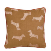 Kussen Theo-Bert Pot hond lichtbruin 45 x 45 cm