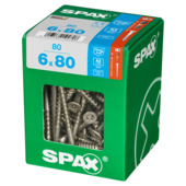 Spax universele schroef verzonken kop 6 x 80 mm rvs a2 80 stuks
