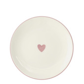 Bord hart roze - h1,5xd20,5cm