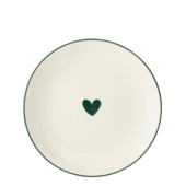 Bord hart groen - h1,5xd20,5cm