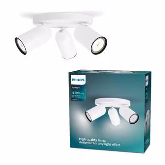 Philips triospot Pongee wit
