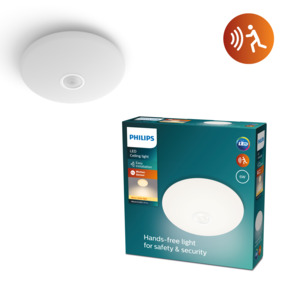 Philips LED plafondlamp Mauve 4x1,5W wit Incl bewegingsmelder
