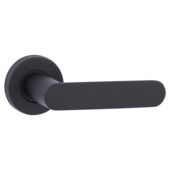 Karwei deurkruk set Bolton rond rozet zwart RVS