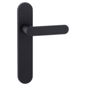 Karwei deurkruk set Bolton ovaal blind schild zwart RVS