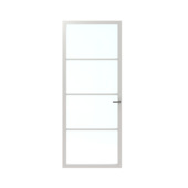 Lundia binnendeur Lumen En 2C03 blank glas wit gegrondverfd stomp 88 x 211,5 cm inclusief deurbeslag Tord