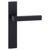 Karwei deurkruk set Chelsea recht blind schild zwart RVS
