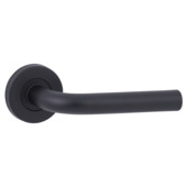 Karwei deurkruk set Henry rond rozet zwart RVS