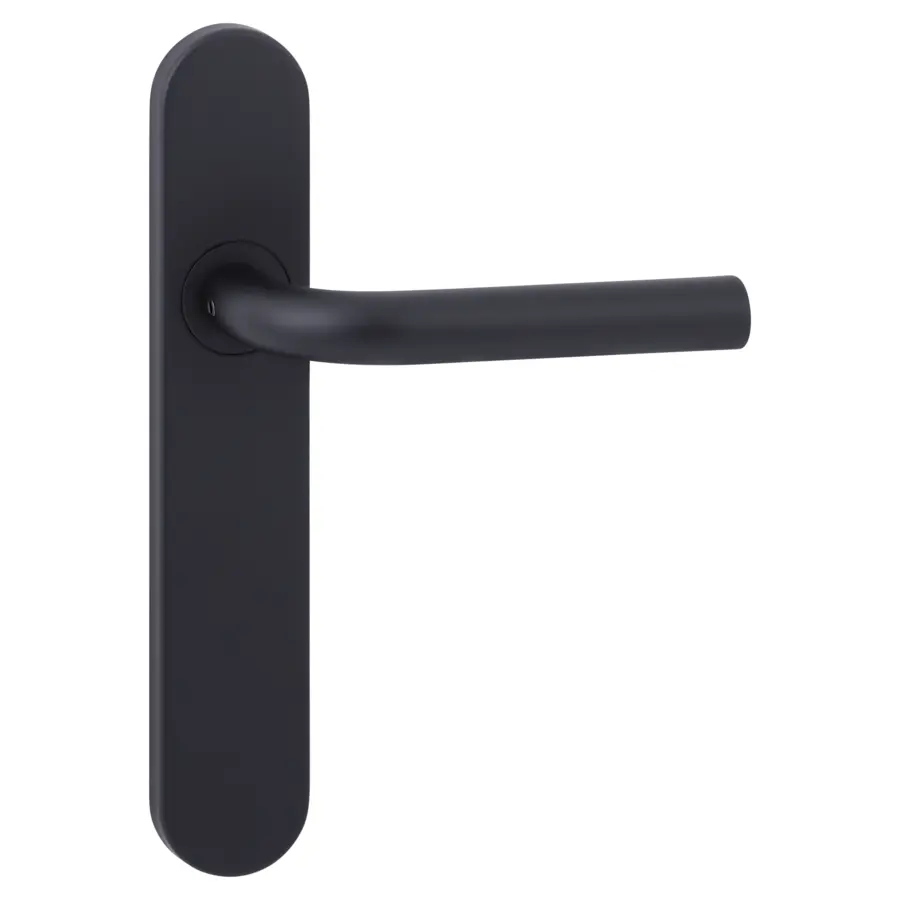 Novidade deurkrukset Parijs ovaal blind schild zwart RVS