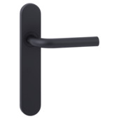 Novidade deurkrukset Parijs ovaal blind schild zwart RVS