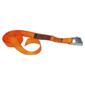 Jumbo spanband oranje 25mm met klemgesp 250 cm
