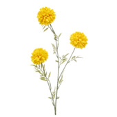 Emerald Tagetes kunstbloem geel