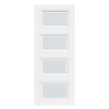 Arne & Bodil binnendeur ABT308 mat glas met blanke rand - wit afgelakt