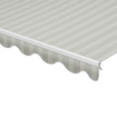 Schulprand (volant) golf streep grijs (kleurnr. 320888) op maat