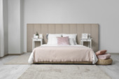 Wandkussen boucle taupe 120x30 cm