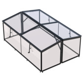 Royal Well broeikas groot Parsley Planter Large zwart 80 x 120 x 46 cm