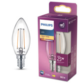 Philips LED kaars E14 1,9W filament helder niet dimbaar
