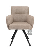 Eetkamerstoel Dane Mito liver chenille stof met armleuning
