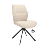 Eetkamerstoel Onne Lia beige jacquard stof