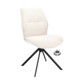 Eetkamerstoel Onne Lia linen wit jacquard stof