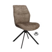 Eetkamerstoel Onne Movie taupe chenille stof