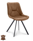 Eetkamerstoel Brett Bull camel bruin leer